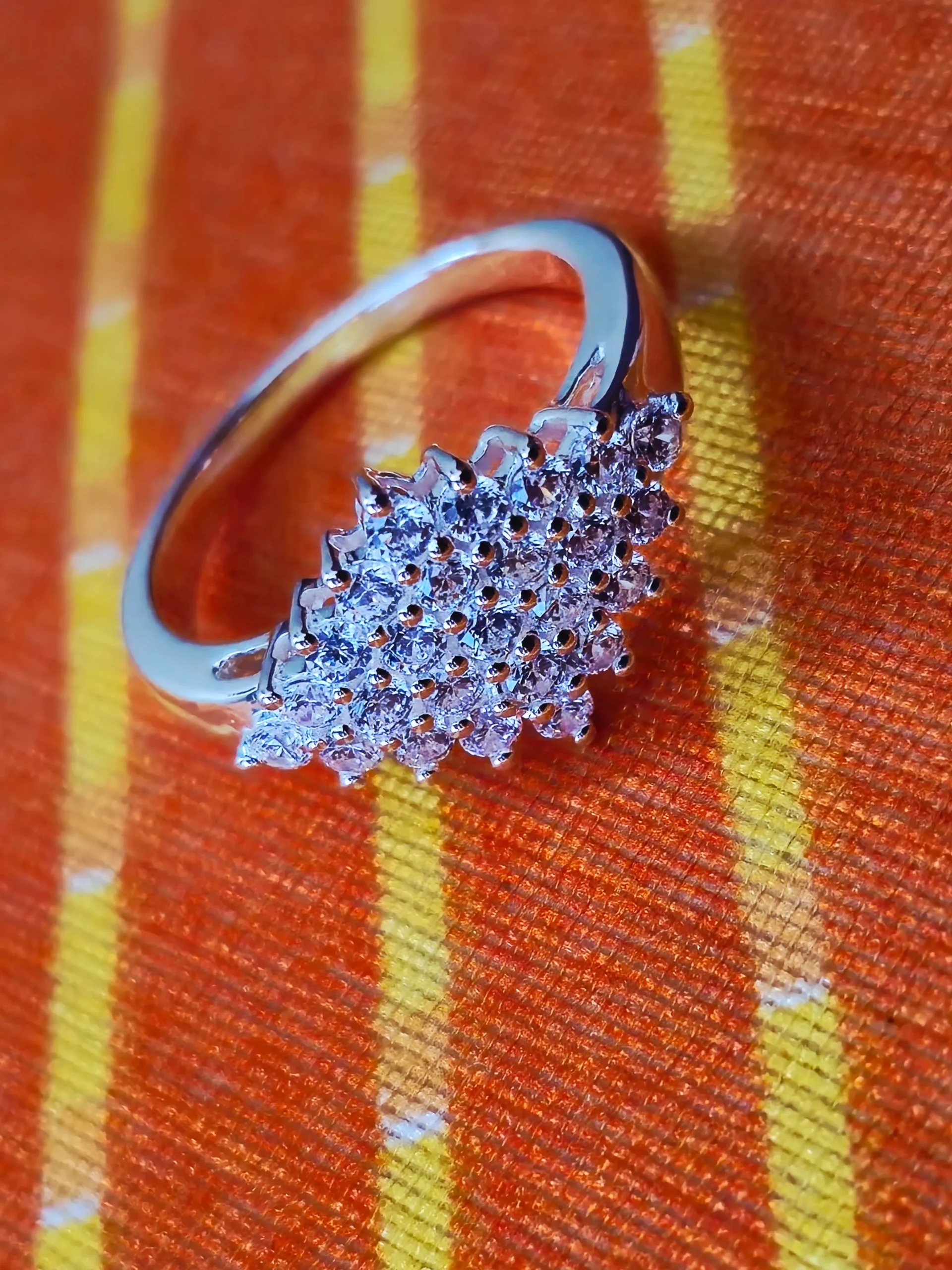 925 Sterling Silver CZ Cluster Ring