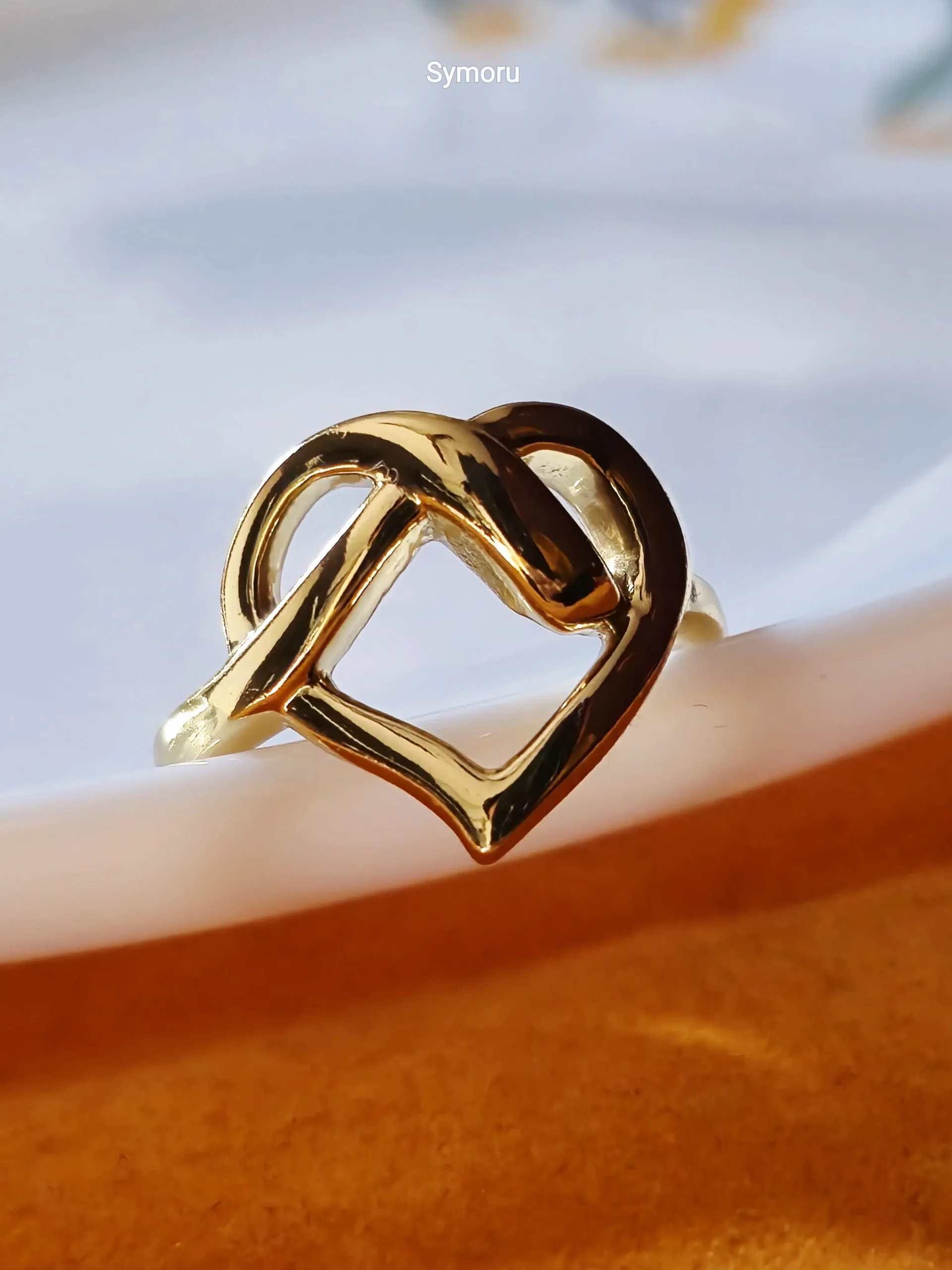Infinity Heart Gold Ring