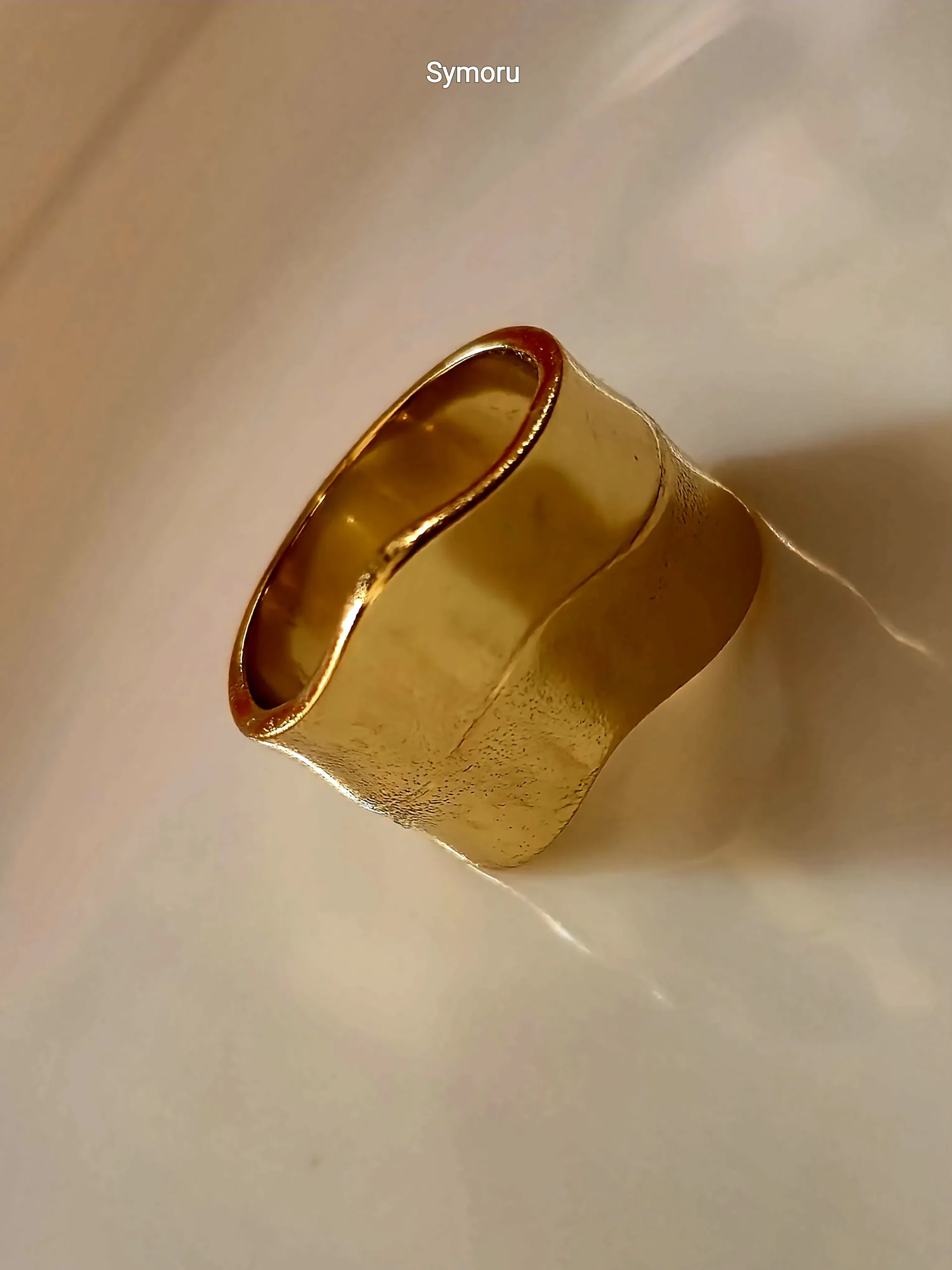 Classic Plain Gold Plated Brass Band Ring for Women & Men | Minimal Everyday Elegance | Symoru Signature - Image 3