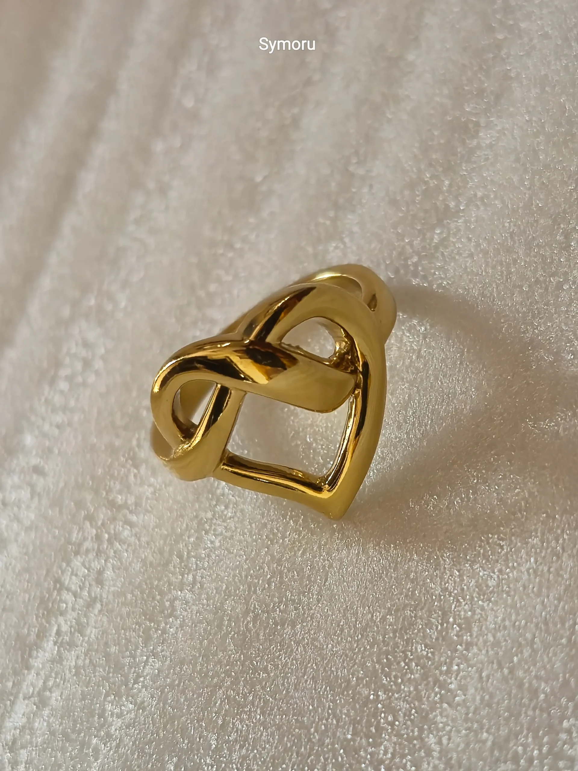 Infinity Heart Gold Ring