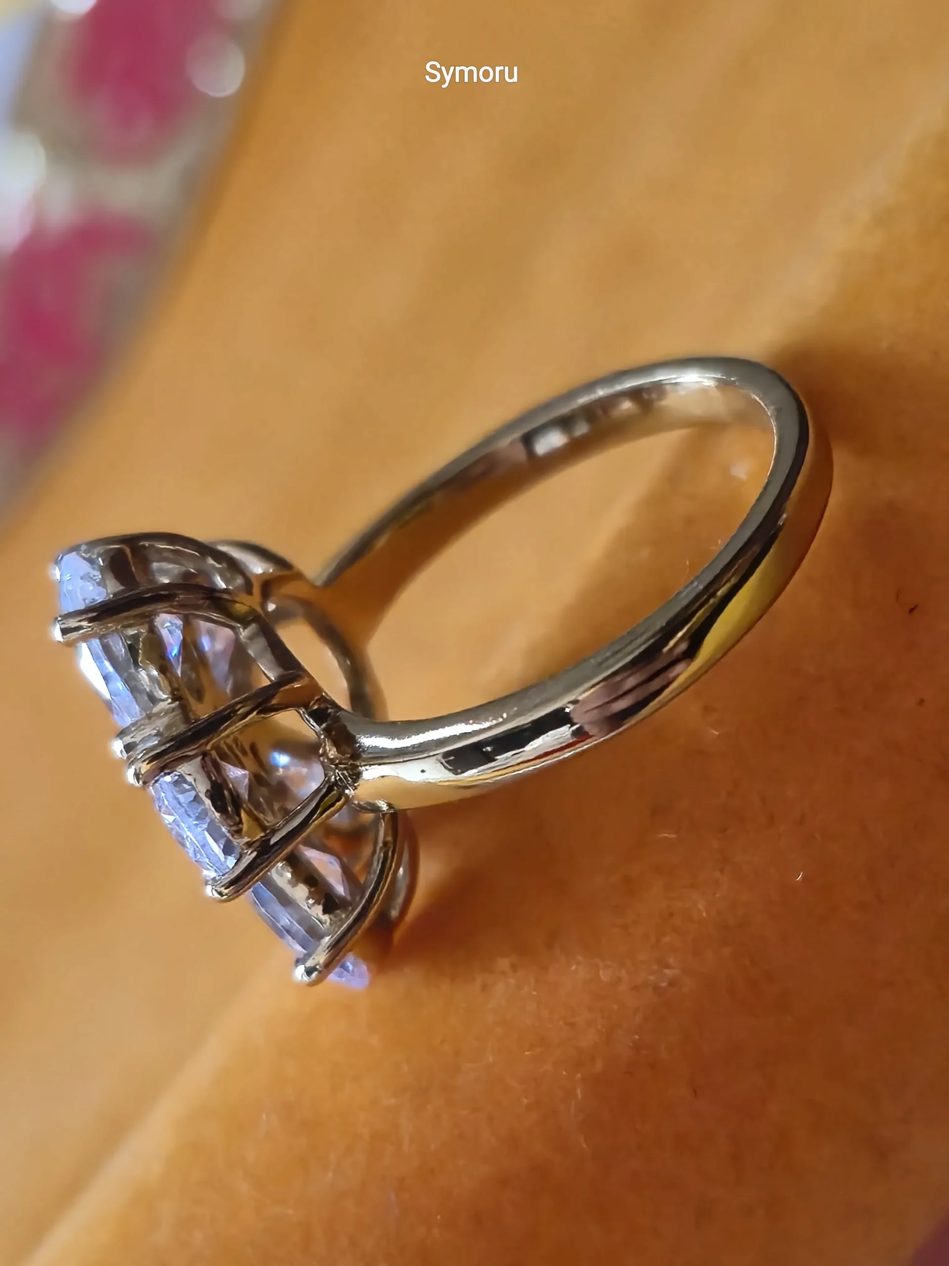 Floral Cluster Cubic Zirconia Gold Ring