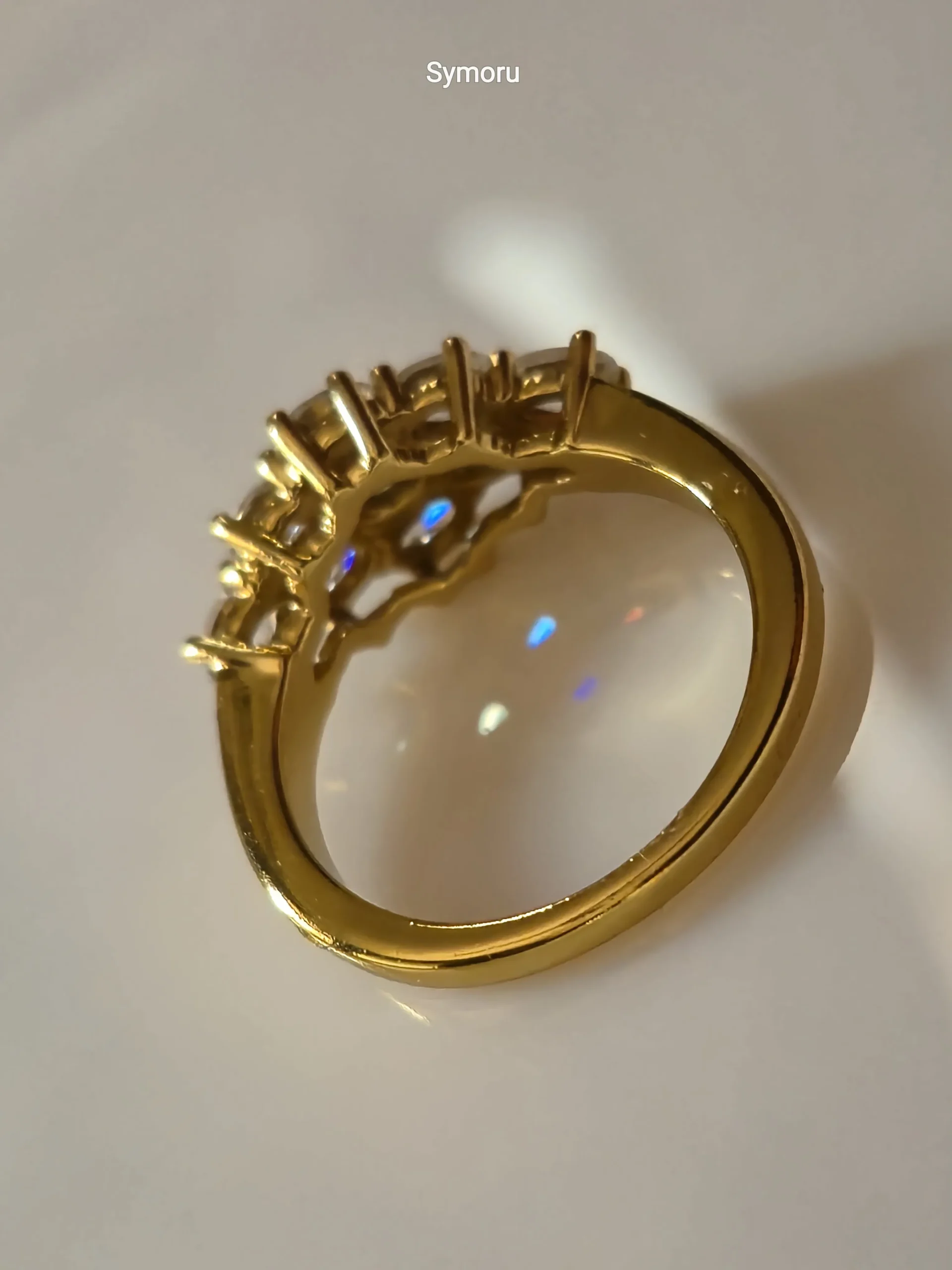 Luxury Cluster CZ Gold Plated Brass Ring for Women | Diamond Look Party & Bridal Ring | Symoru - Image 5
