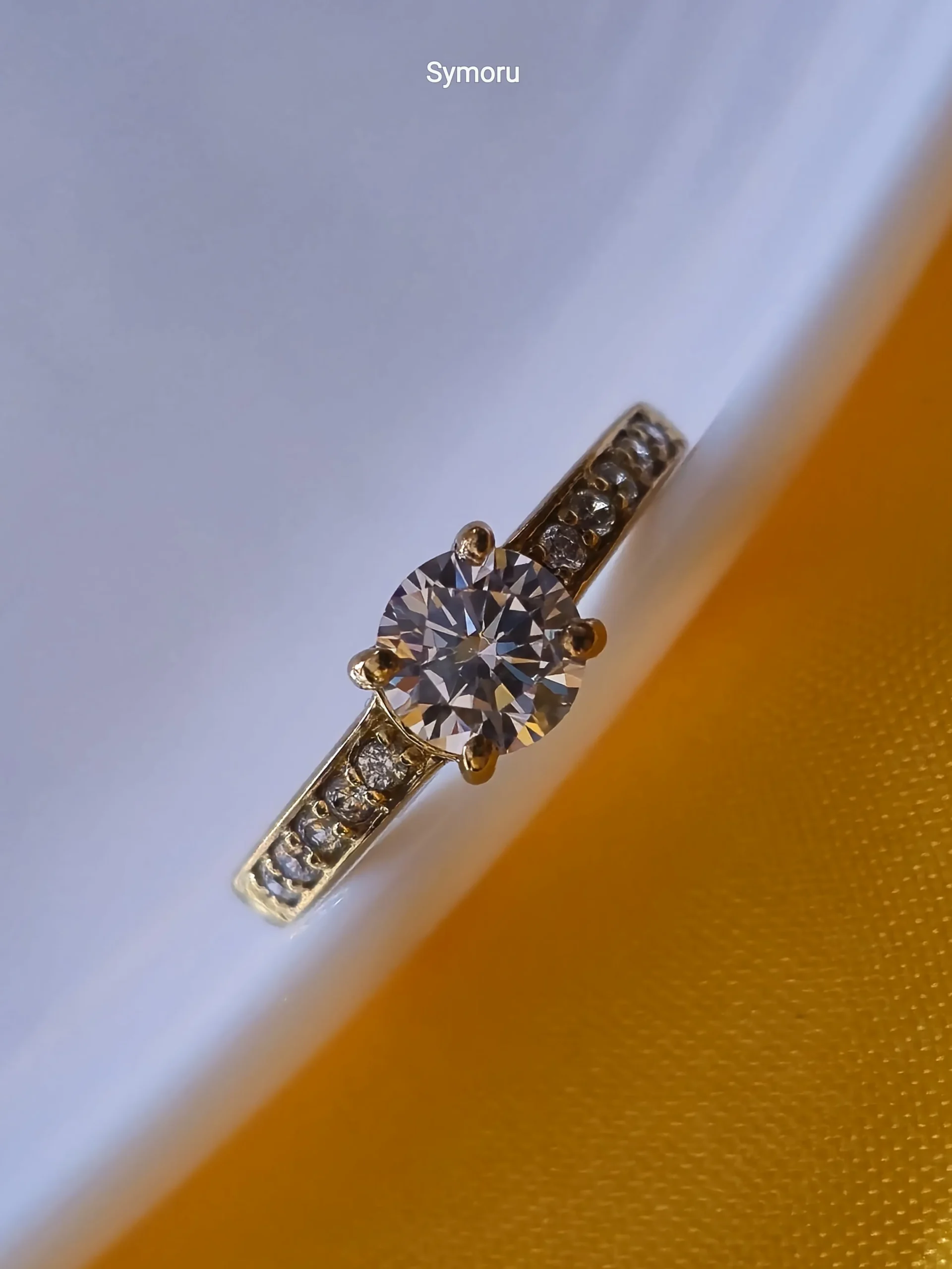 Classic Solitaire CZ Gold Ring for Women