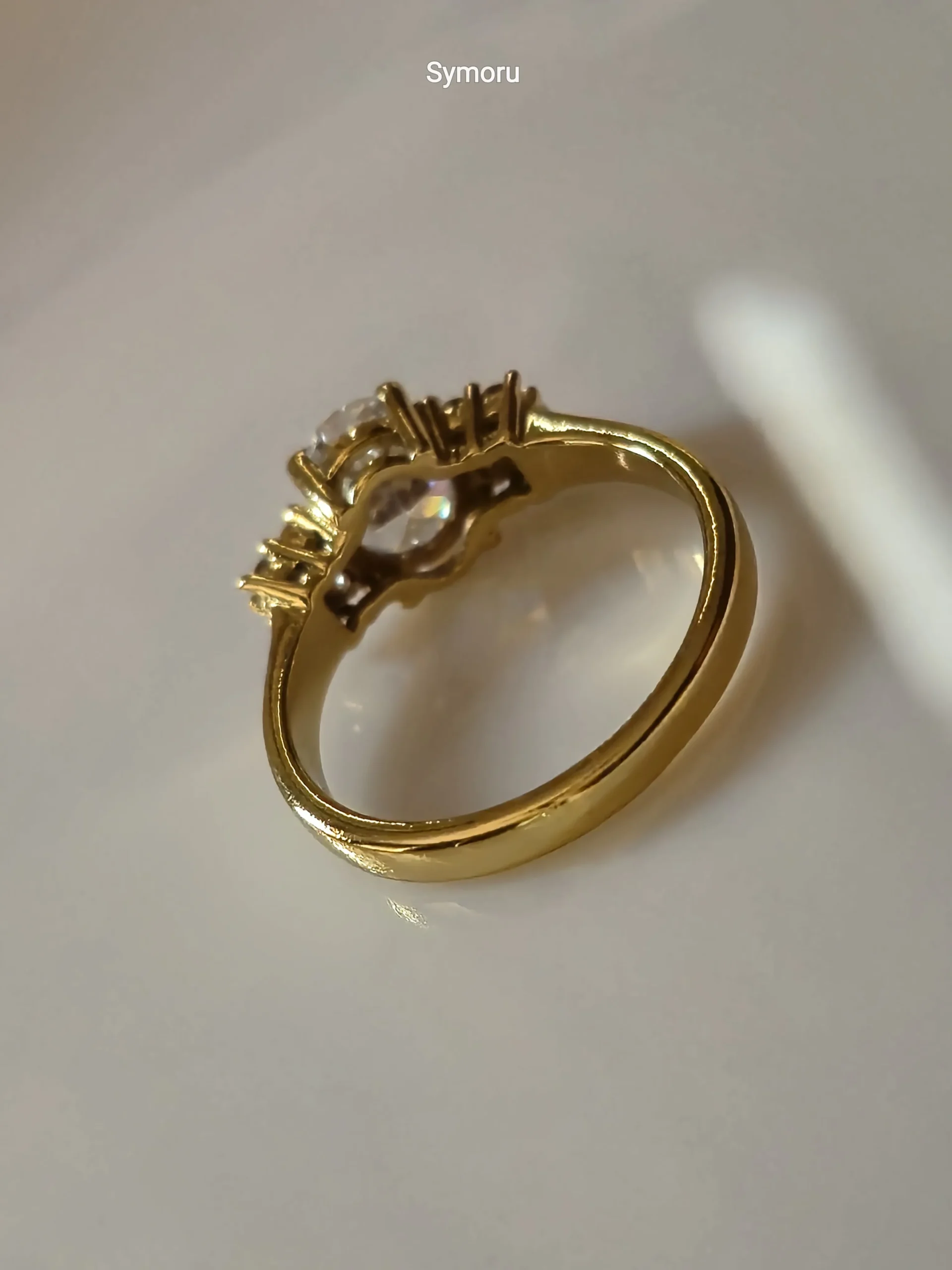 Classic Round Solitaire CZ Gold Ring