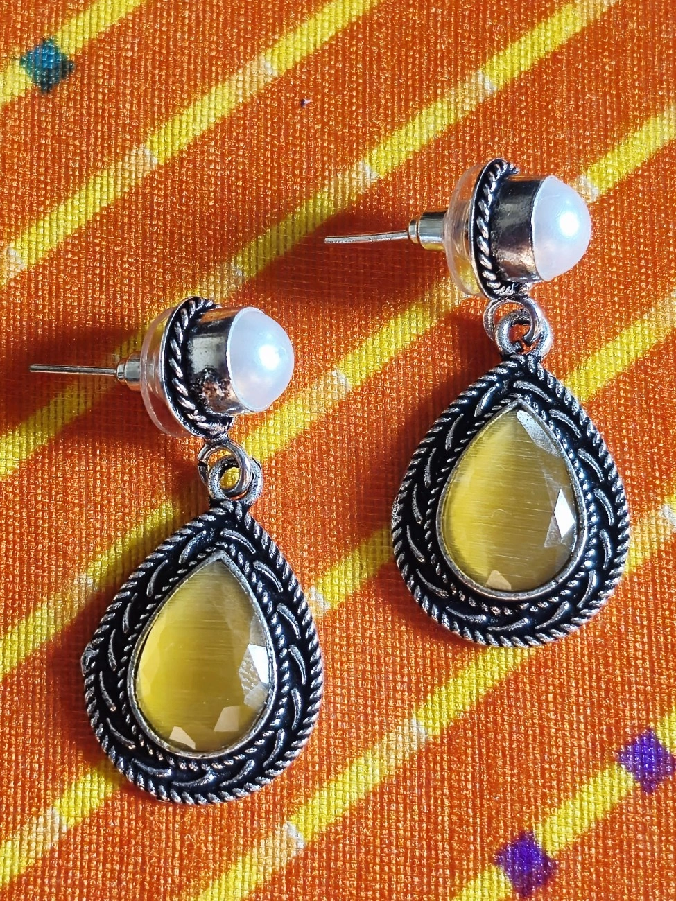 Brass Tear Drop Earring